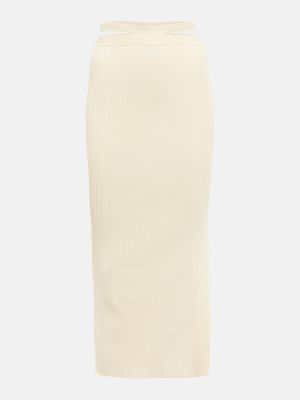 Pletená sukně Jonathan Simkhai - bílá