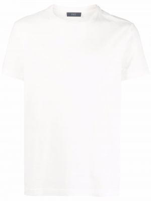 Памучна тениска бродирана Fay бяло