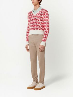 Sweter z wzorem argyle Ami Paris