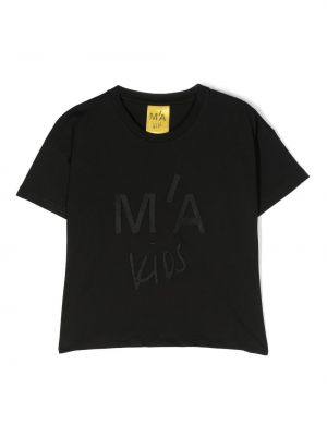 T-shirt med broderi för tjejer Marques'almeida Kids svart