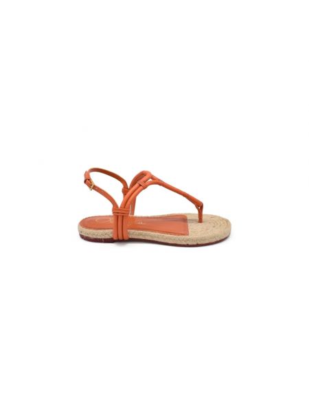 Leder sandale Charlotte Olympia orange