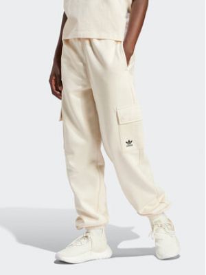 Pantalon de joggings large Adidas beige