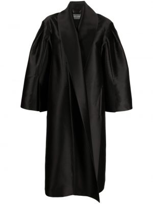 Laza szabású oversized kabát Alberta Ferretti fekete