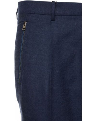 Pantaloni clasici de lână Etro albastru