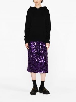 Midi sukně s flitry Plan C fialové