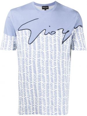 Camiseta con estampado Giorgio Armani azul