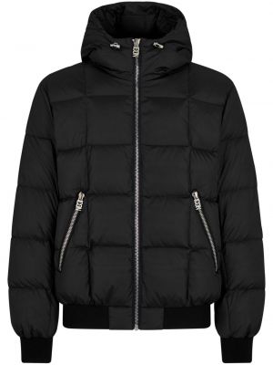 Prošivena pernata jakna s kapuljačom Dsquared2 crna
