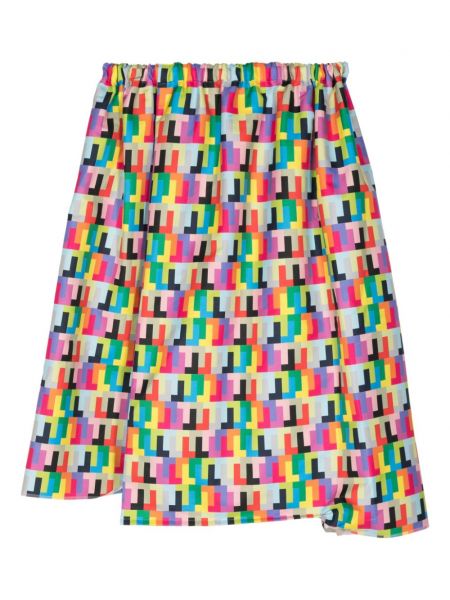 Asymetrické sukně s potiskem Comme Des Garçons růžové