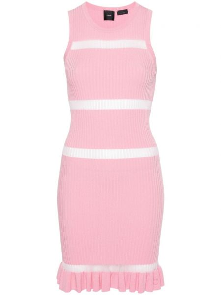 Πλεκτή αμάνικο φόρεμα Pinko ροζ