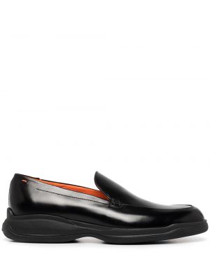 Skinn loafers Santoni svart