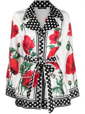 Блуза с принт Dolce & Gabbana бяло