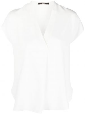 Плисирана блуза с v-образно деколте Windsor бяло