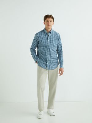 Camisa de algodón con bolsillos Rushmore gris