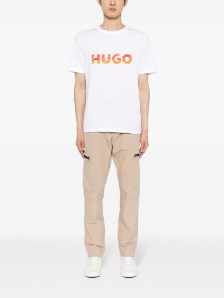 Proste spodnie Hugo beżowe