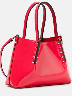 Lack leder shopper handtasche Christian Louboutin pink