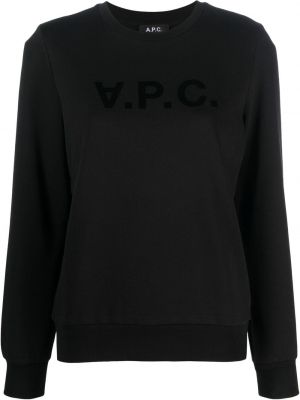 Sweatshirt mit print A.p.c. schwarz