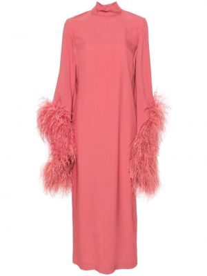 Večerní šaty z peří Taller Marmo růžové