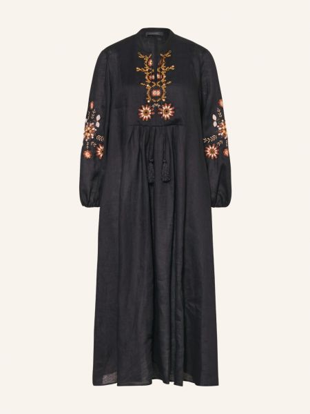 Lněné šaty Elena Miro černé