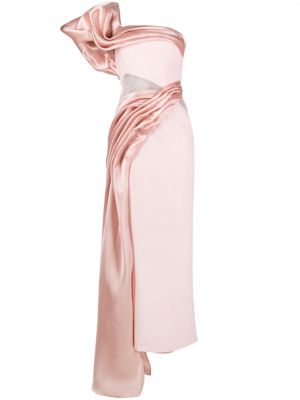 Вечерна рокля с драперии Gaby Charbachy розово