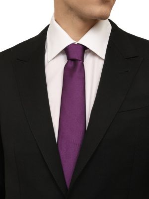 Шелковый галстук Lanvin фиолетовый