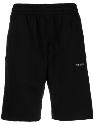 Stripete bomull shorts Off-white