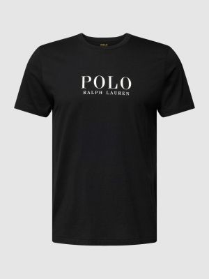 Polo bawełniana z nadrukiem Polo Ralph Lauren czarna