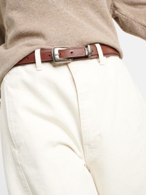Cinturón de cuero Lemaire marrón