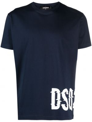 Tričko s potiskem Dsquared2 modré