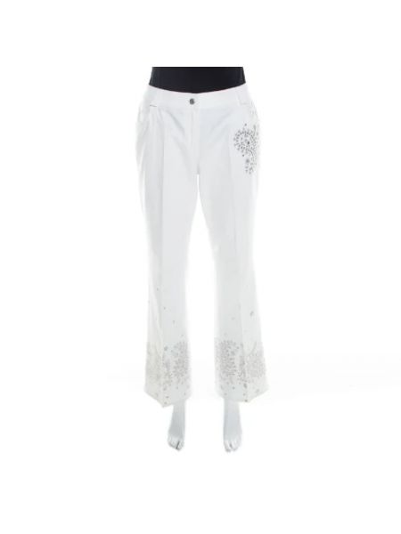 Jeansy bawełniane Dior Vintage białe