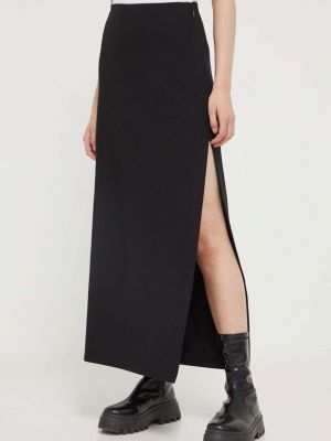 Długa spódnica Abercrombie & Fitch czarna