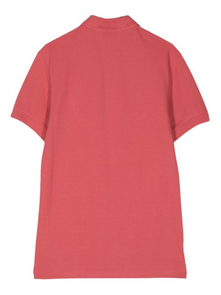 Kokvilnas polo krekls ar izšuvumiem ar zebras rakstu Ps Paul Smith rozā