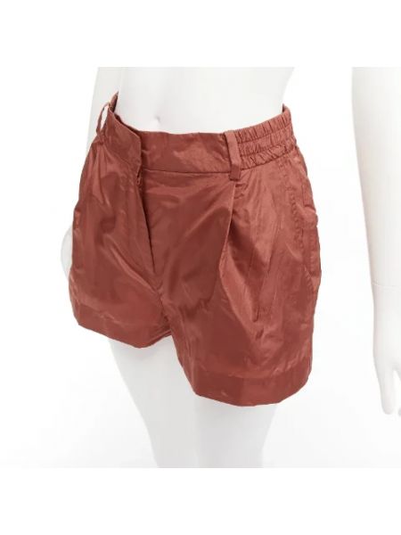Faldas-shorts de seda retro Valentino Vintage rojo