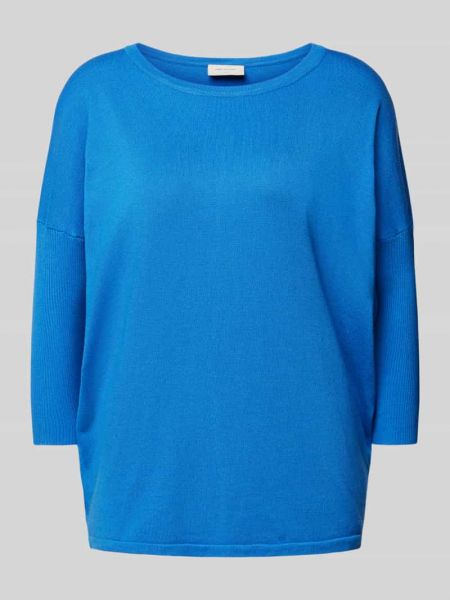Dzianinowy sweter w jednolitym kolorze Free/quent niebieski