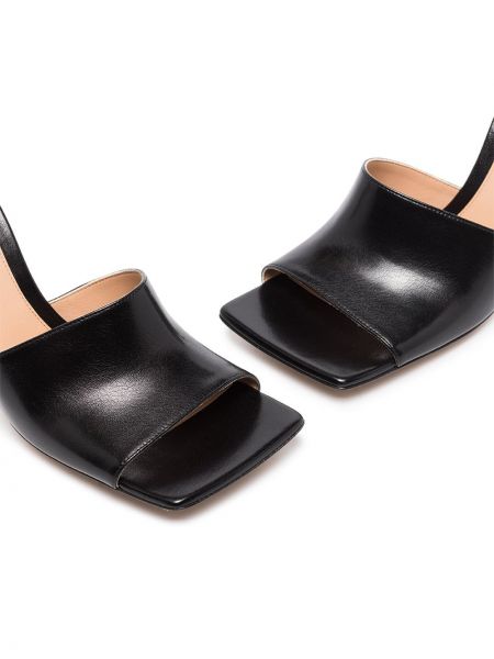 Sandały z otwartym noskiem Bottega Veneta czarne