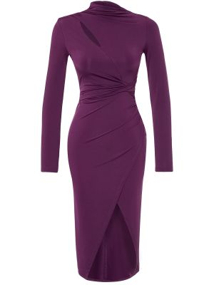 Přiléhavé večerní šaty Trendyol fialové