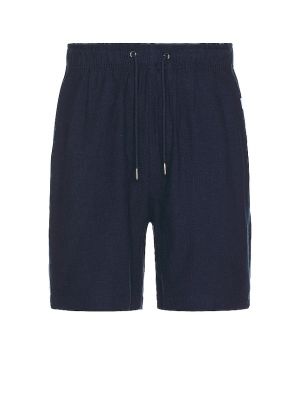 Pantalones cortos de lino Onia azul