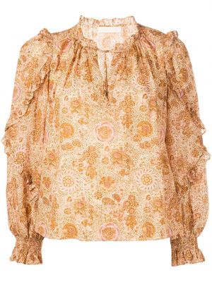 Ballonghylse bluse Ulla Johnson brun