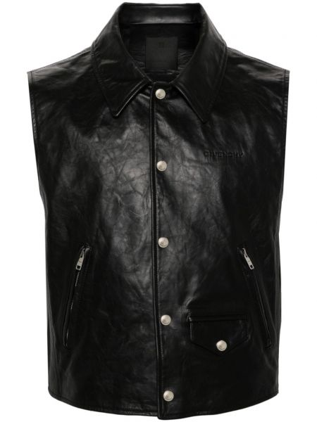 Dabīgās ādas veste Givenchy melns