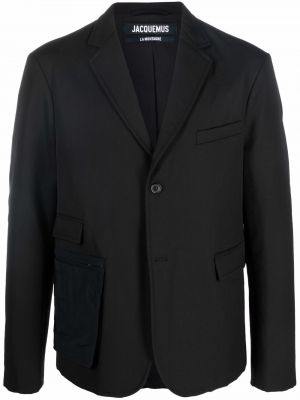 Ull lang blazer Jacquemus svart