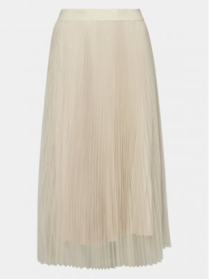 Plisovaná priliehavá midi sukňa Imperial béžová