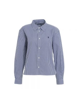 Koszula bawełniana relaxed fit w paski Polo Ralph Lauren niebieska