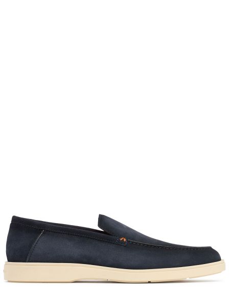 Ruskind loafers Santoni blå