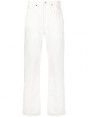 Laia lõikega kõrge vöökohaga teksapüksid Victoria Beckham valge