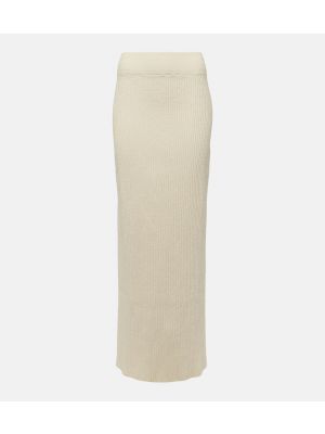 Bavlnená dlhá sukňa Totême biela