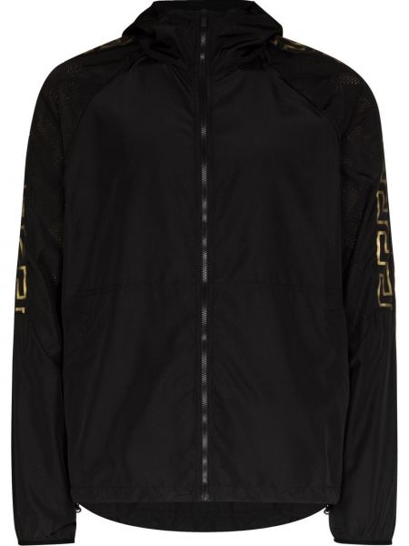Kapučdžemperis ar rāvējslēdzēju ar apdruku Versace melns
