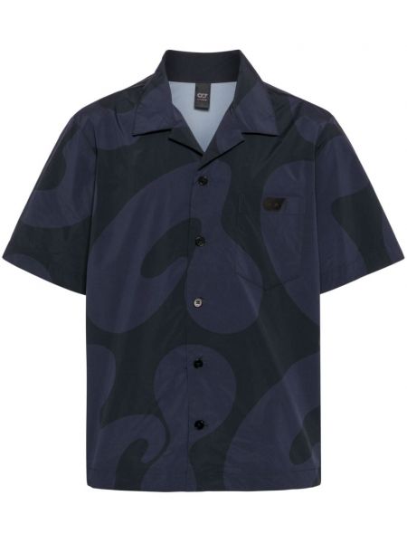 Košile s potiskem s abstraktním vzorem Alpha Tauri modrá