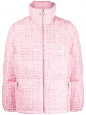Prošivena pernata jakna od tvida Gcds ružičasta