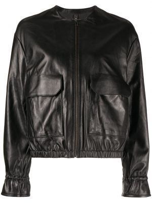 Usnjena jakna z dolgimi rokavi Belstaff črna