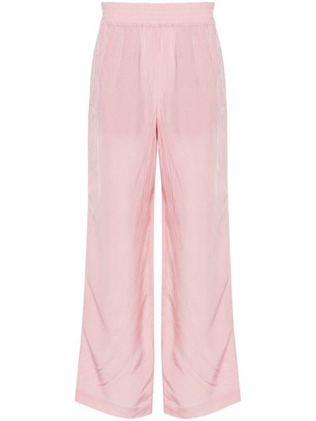 Hlače ravnih nogavica Victoria Beckham ružičasta