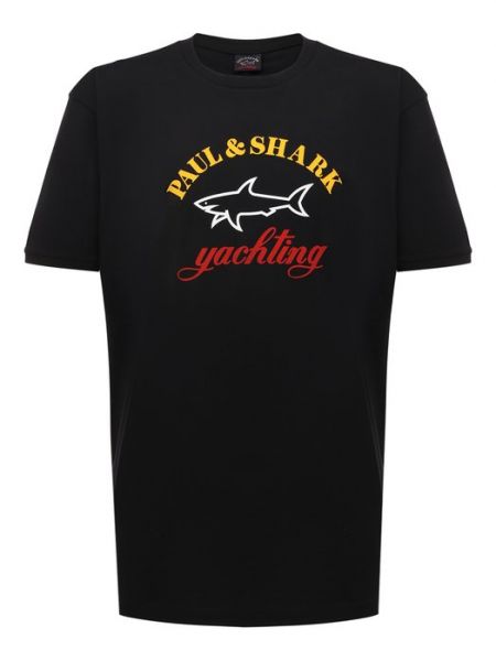 Хлопковая футболка Paul&shark черная